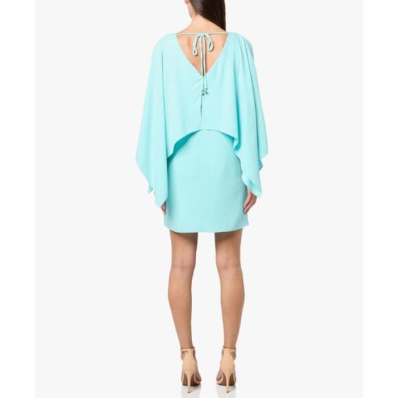 NEW Trina Turk Aqua Azzurra Cape Overlay Dress NWT Resort Wedding Cocktail XXL - Picture 2 of 8